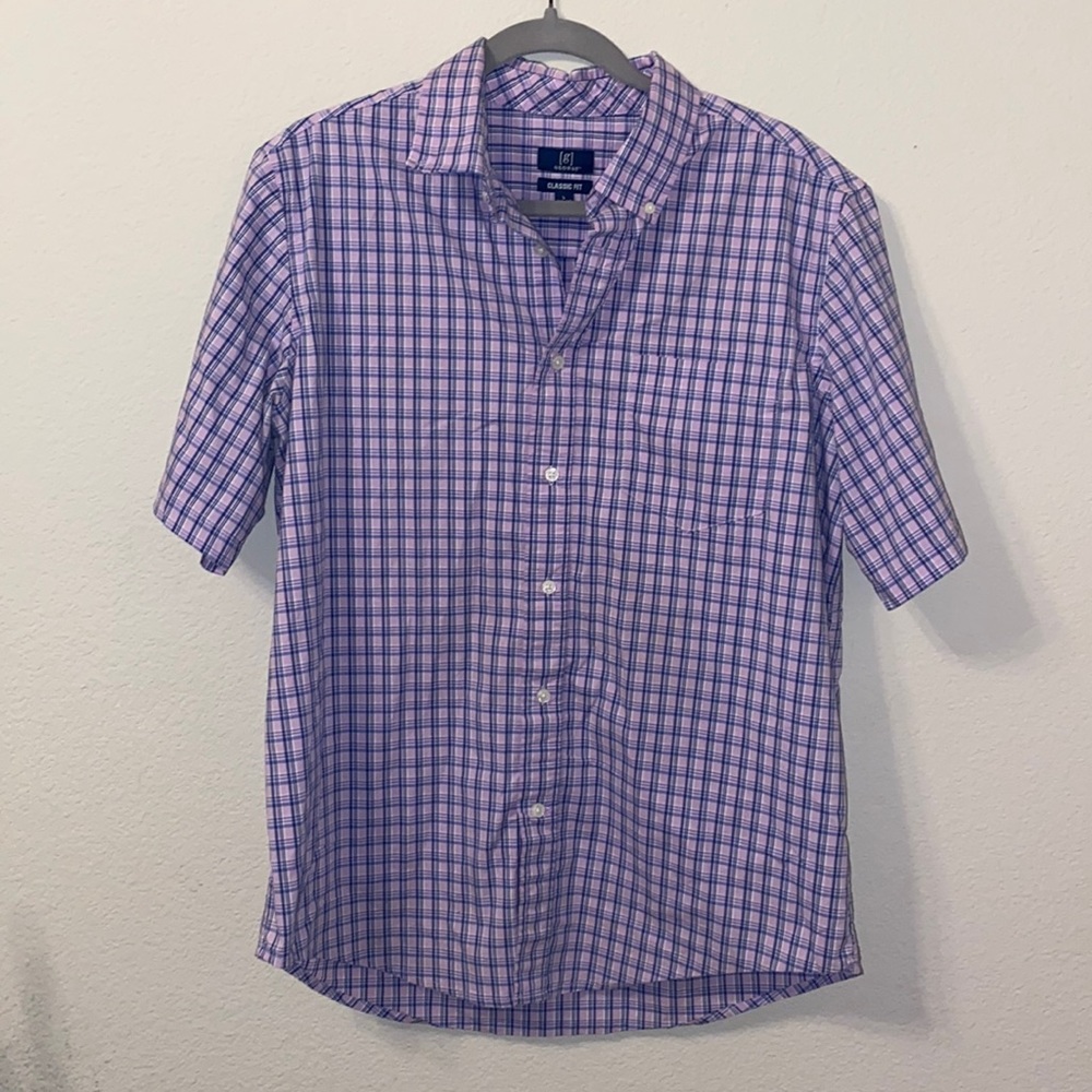 Men’s Large Short Sleeve Button-Down Shirt